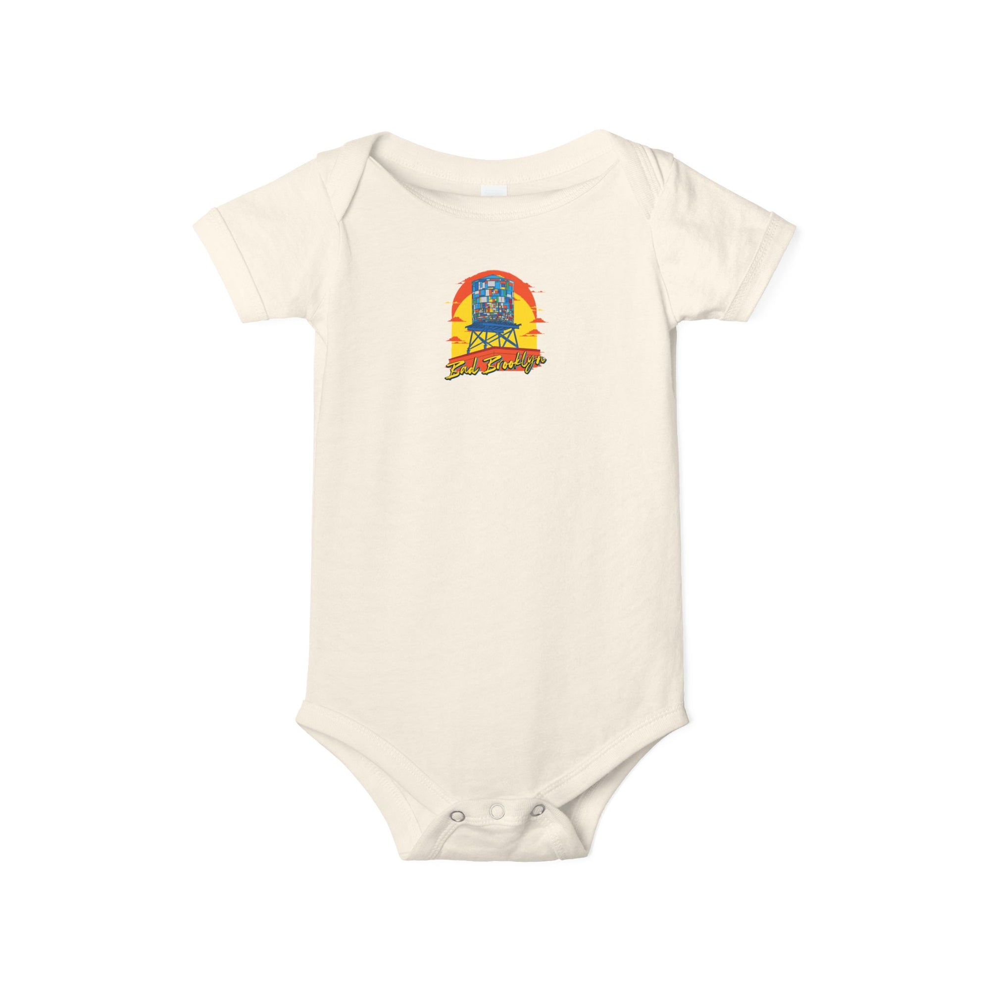 BadBrooklyn Water Tower Sunset  Baby Infant Jersey Bodysuit