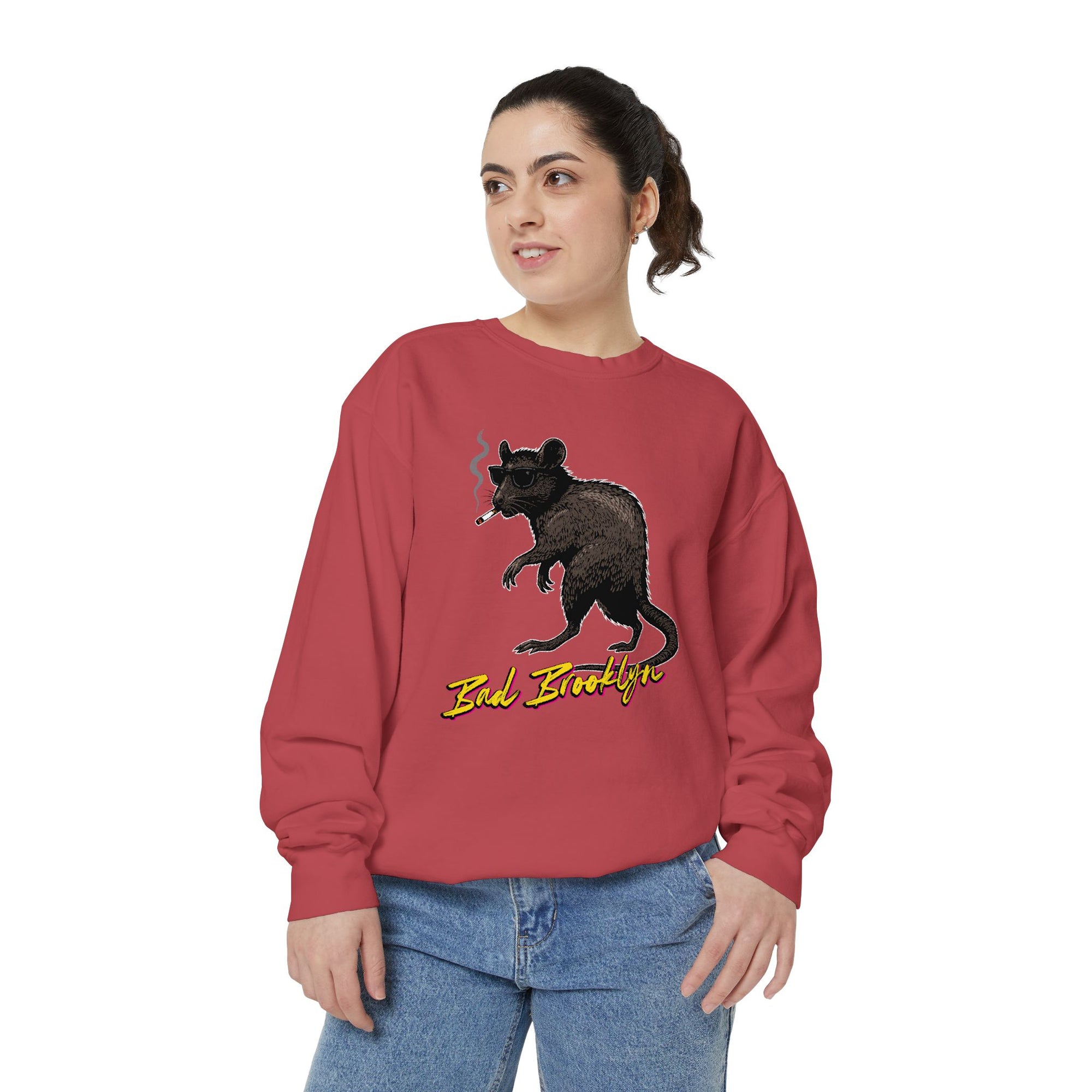 BadBrooklyn Street Rat Smoking Premium Sweatshirt