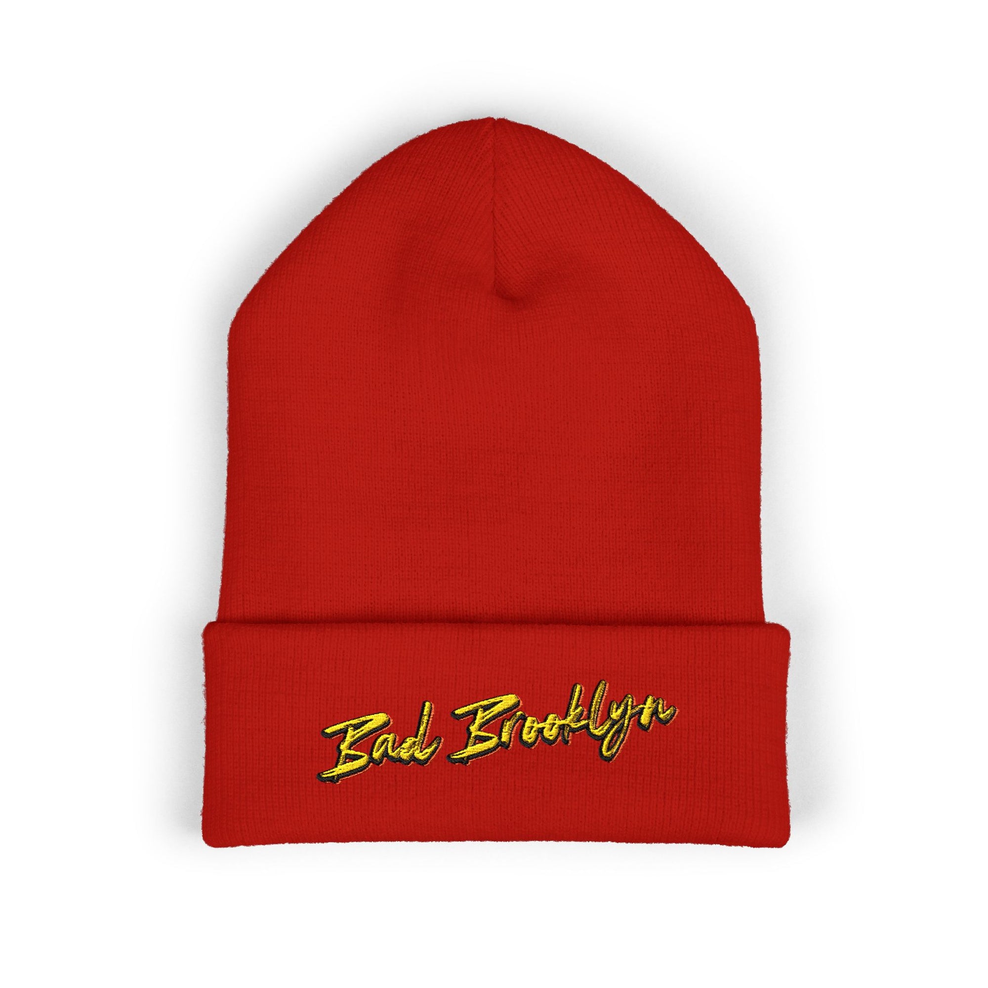 BadBrooklyn Bold Classic Embroidered Knit Beanie