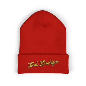 BadBrooklyn Bold Classic Embroidered Knit Beanie