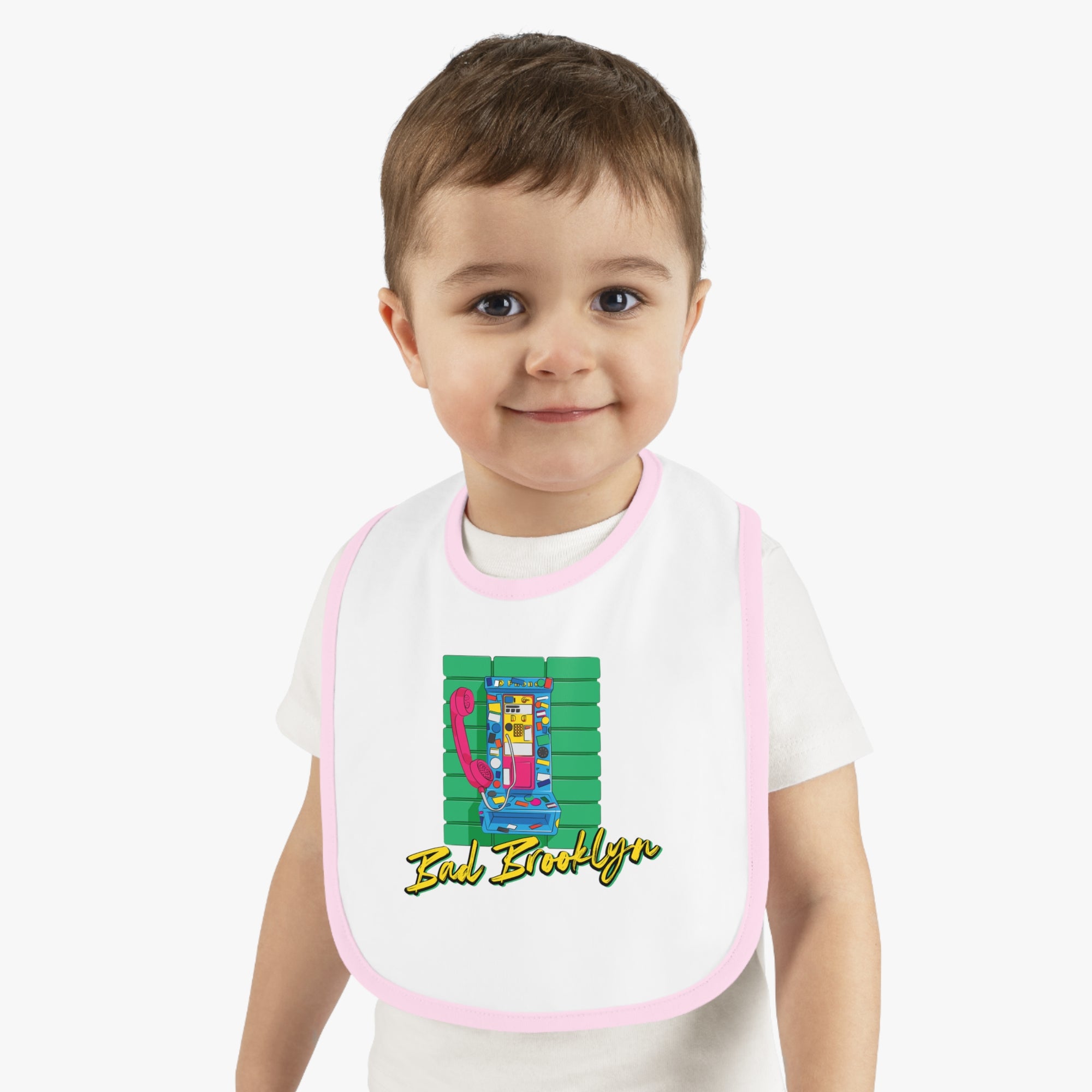 BadBrooklyn Retro Payphone Baby Bib