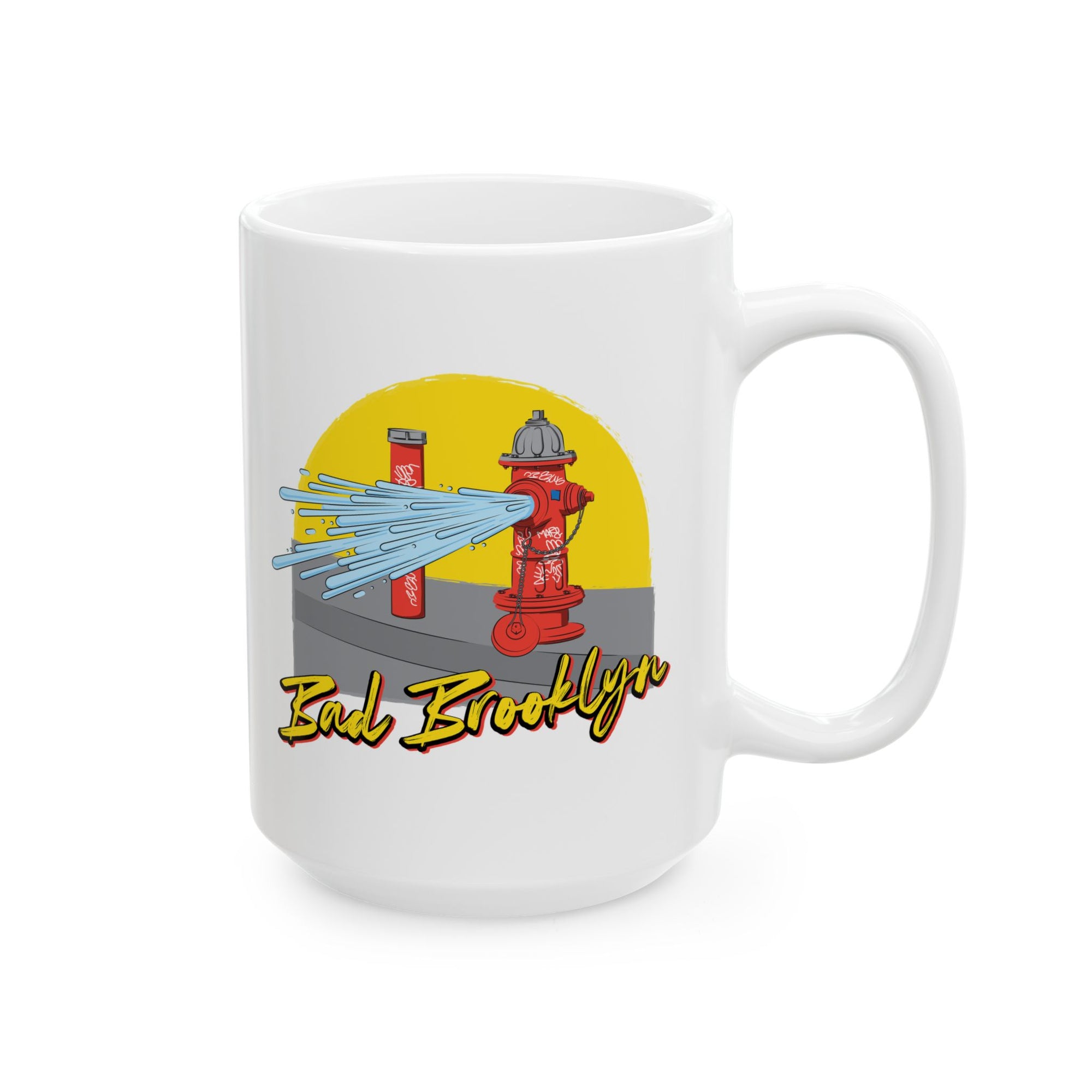 BadBrooklyn Street Fire Hydrant Ceramic Coffee Mug