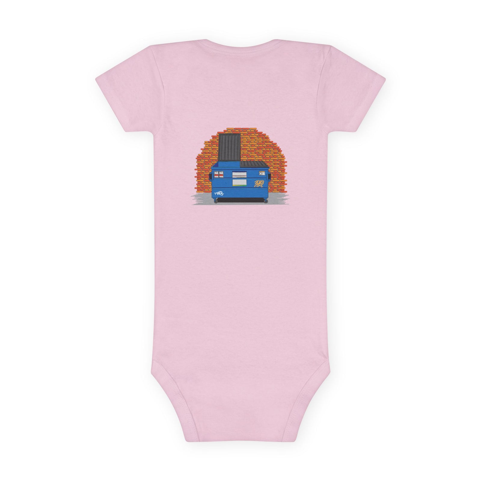 BadBrooklyn Dumpster Alley Short Sleeve Baby Onesie