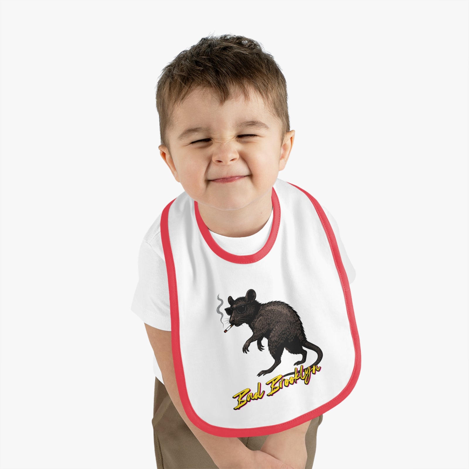BadBrooklyn Street Rat Smoking Baby Bib