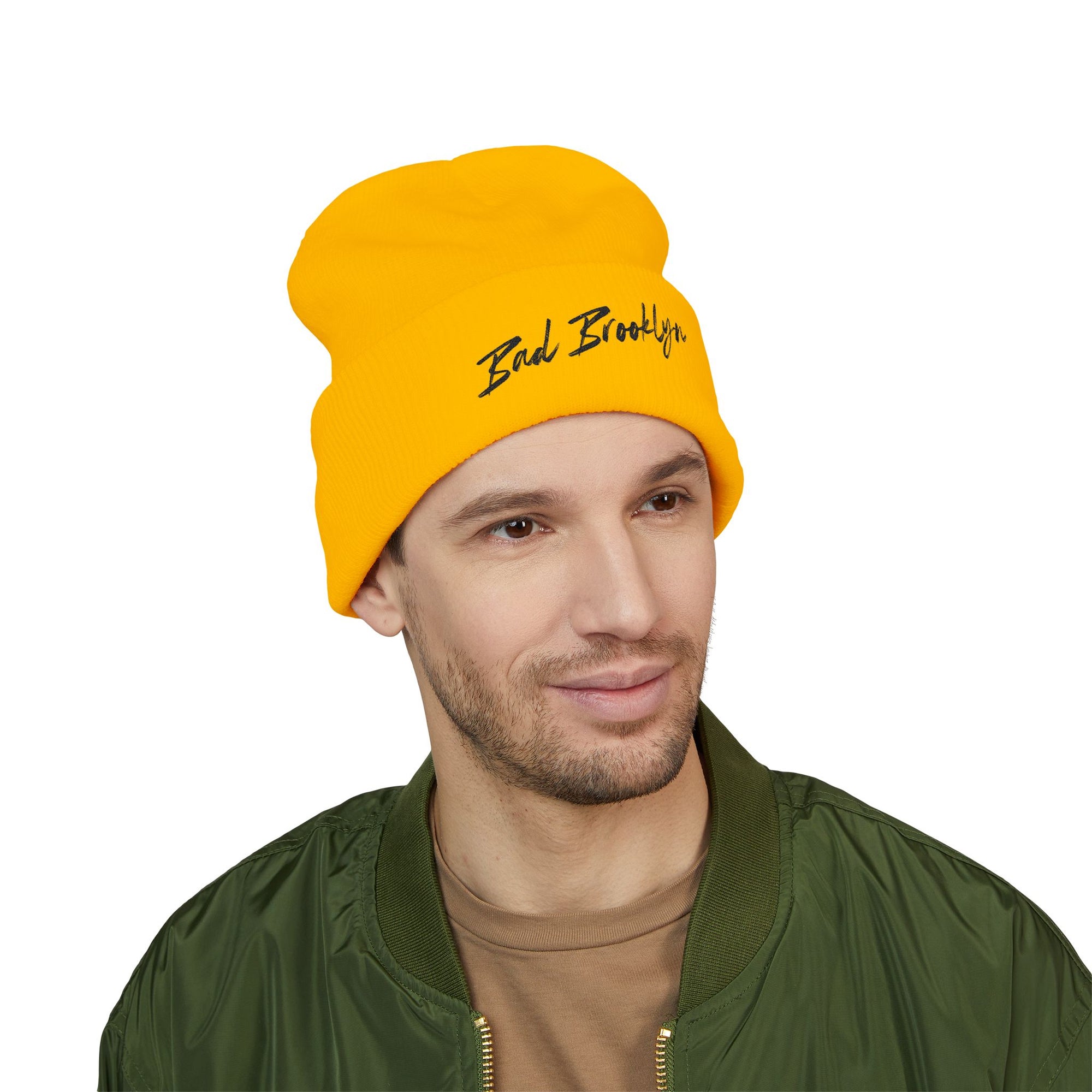BadBrooklyn Classic Embroidered Knit Beanie