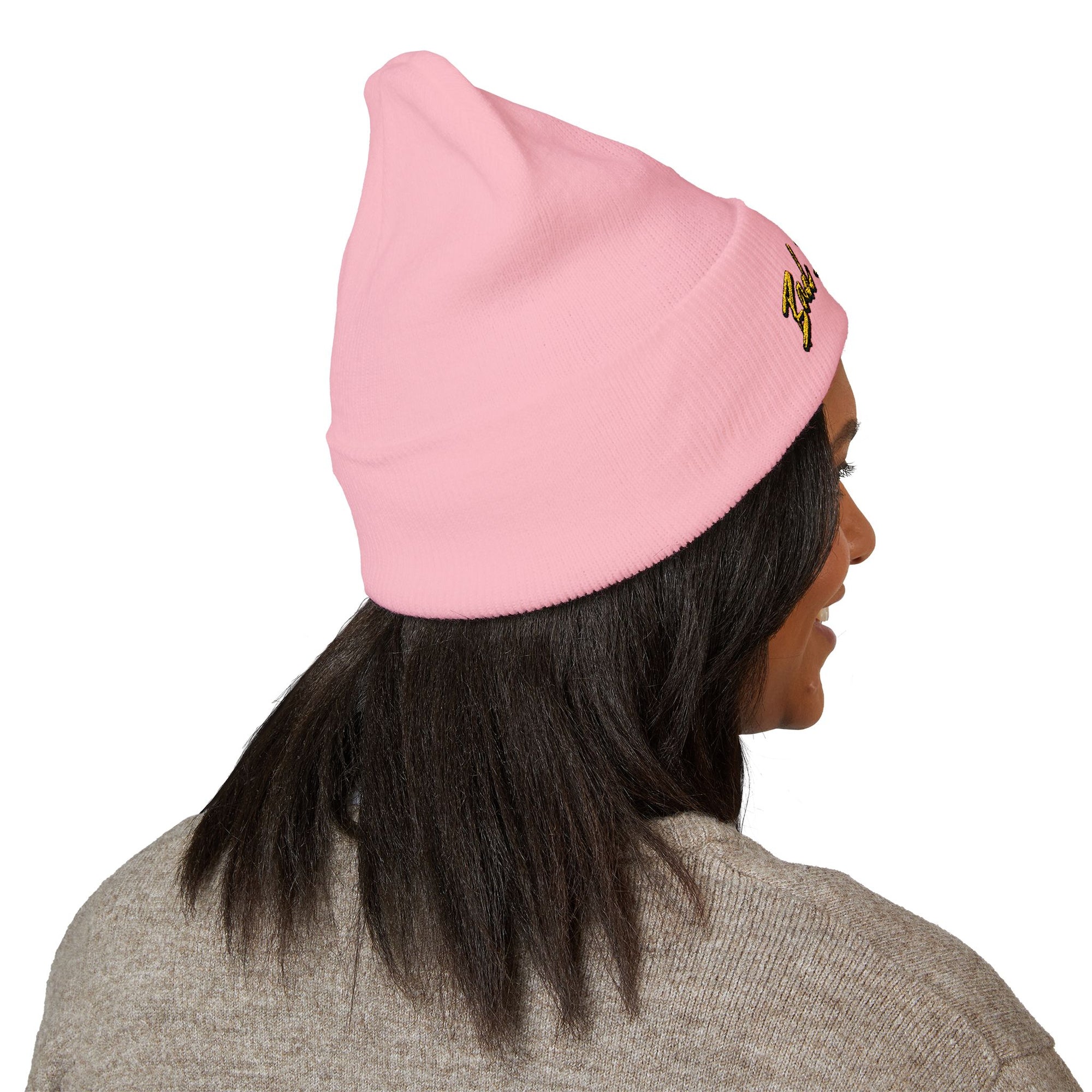 BadBrooklyn Bold Classic Embroidered Knit Beanie