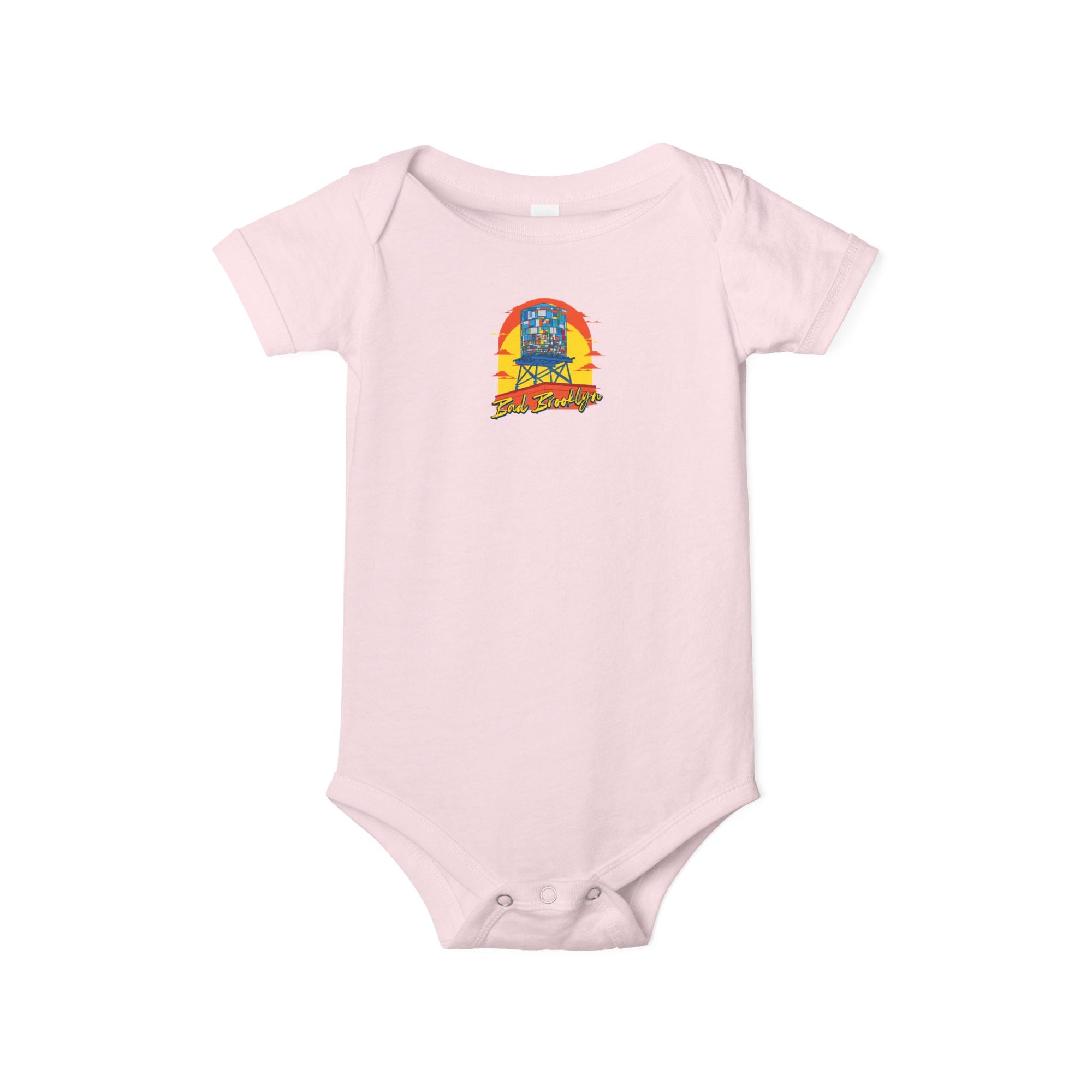 BadBrooklyn Water Tower Sunset  Baby Infant Jersey Bodysuit