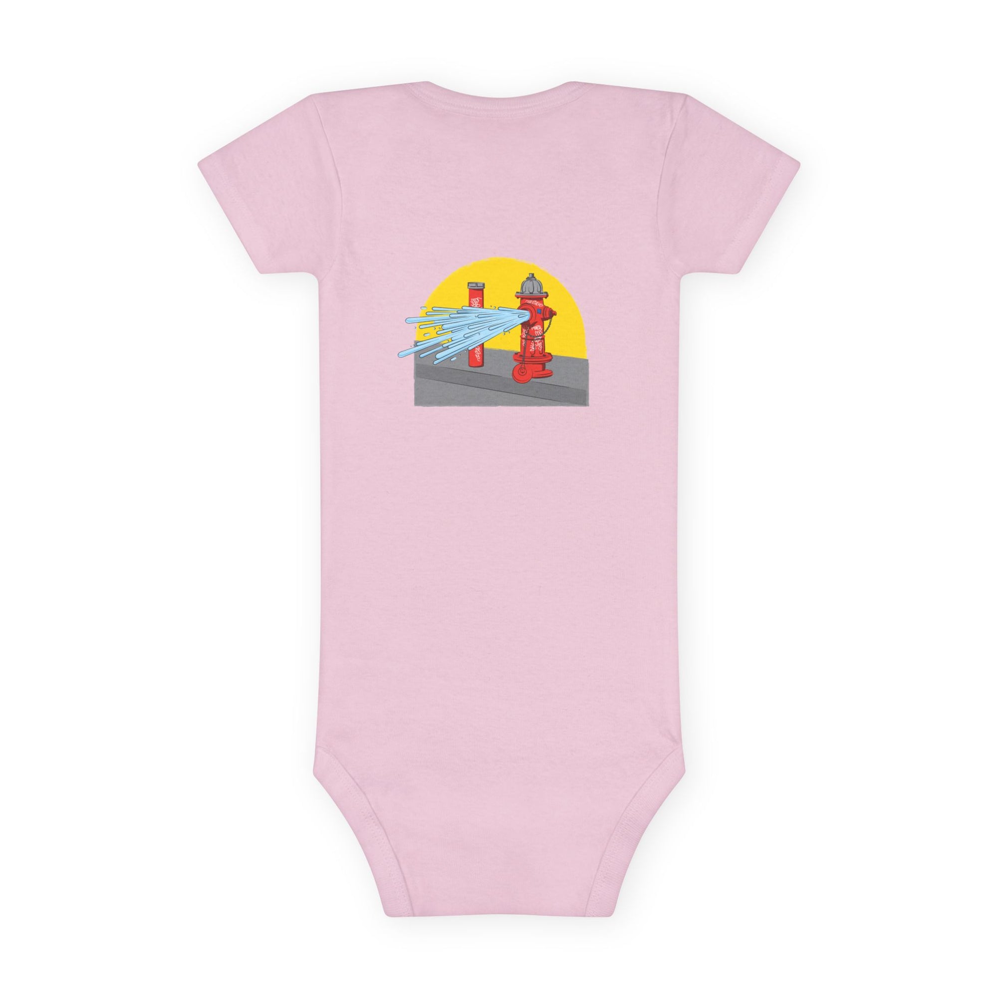 BadBrooklyn Fire Hydrant Short Sleeve Baby Onesie