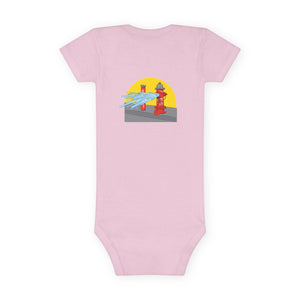 BadBrooklyn Fire Hydrant Short Sleeve Baby Onesie