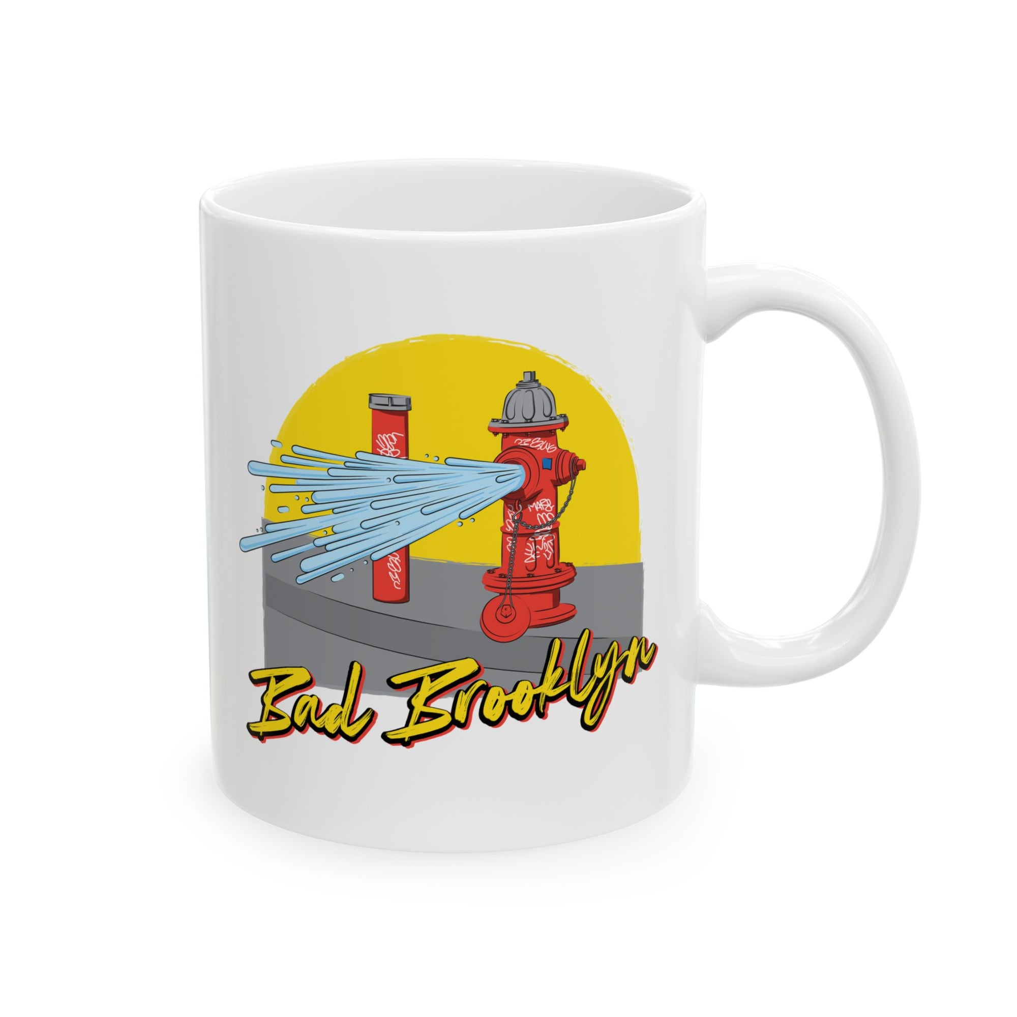 BadBrooklyn Street Fire Hydrant Ceramic Coffee Mug