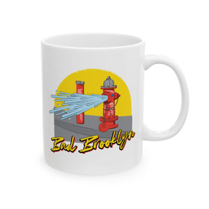 BadBrooklyn Street Fire Hydrant Ceramic Coffee Mug