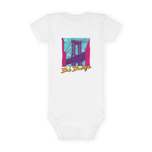 BadBrooklyn Bridge Vibes Short Sleeve Baby Onesie