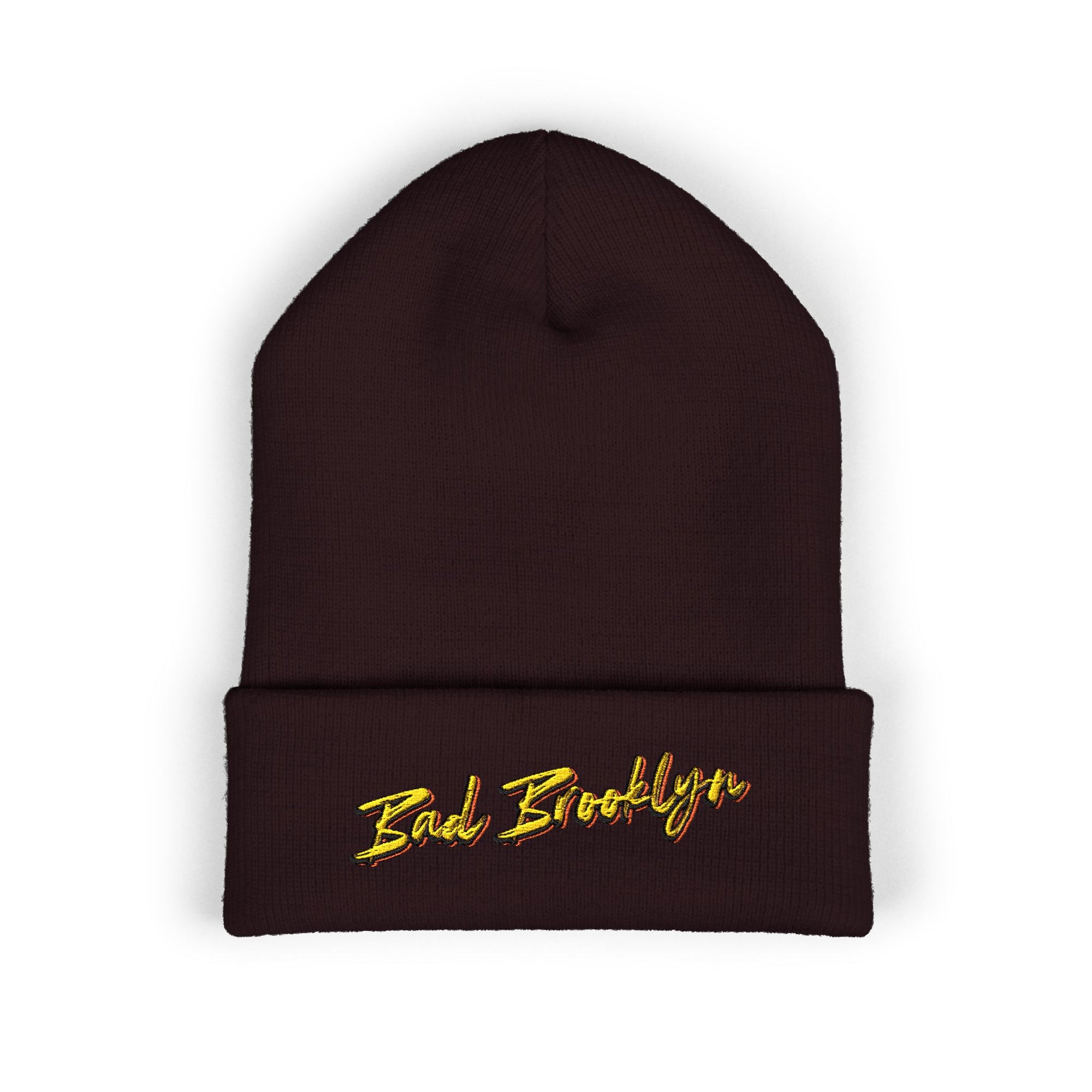 BadBrooklyn Bold Classic Embroidered Knit Beanie