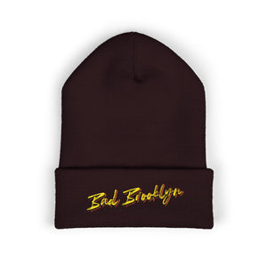 BadBrooklyn Bold Classic Embroidered Knit Beanie