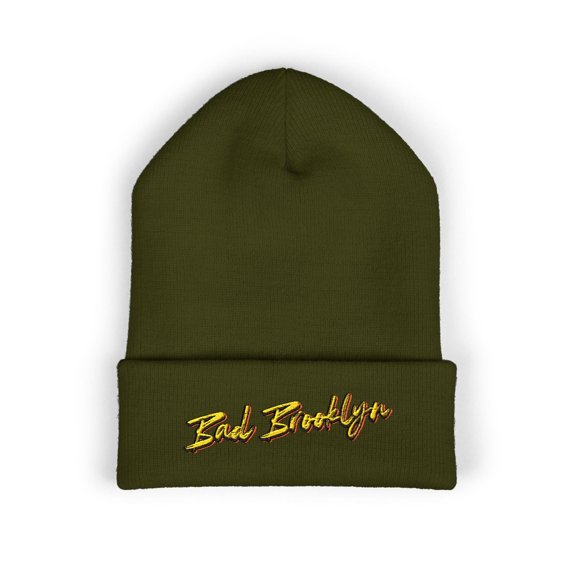 BadBrooklyn Bold Classic Embroidered Knit Beanie