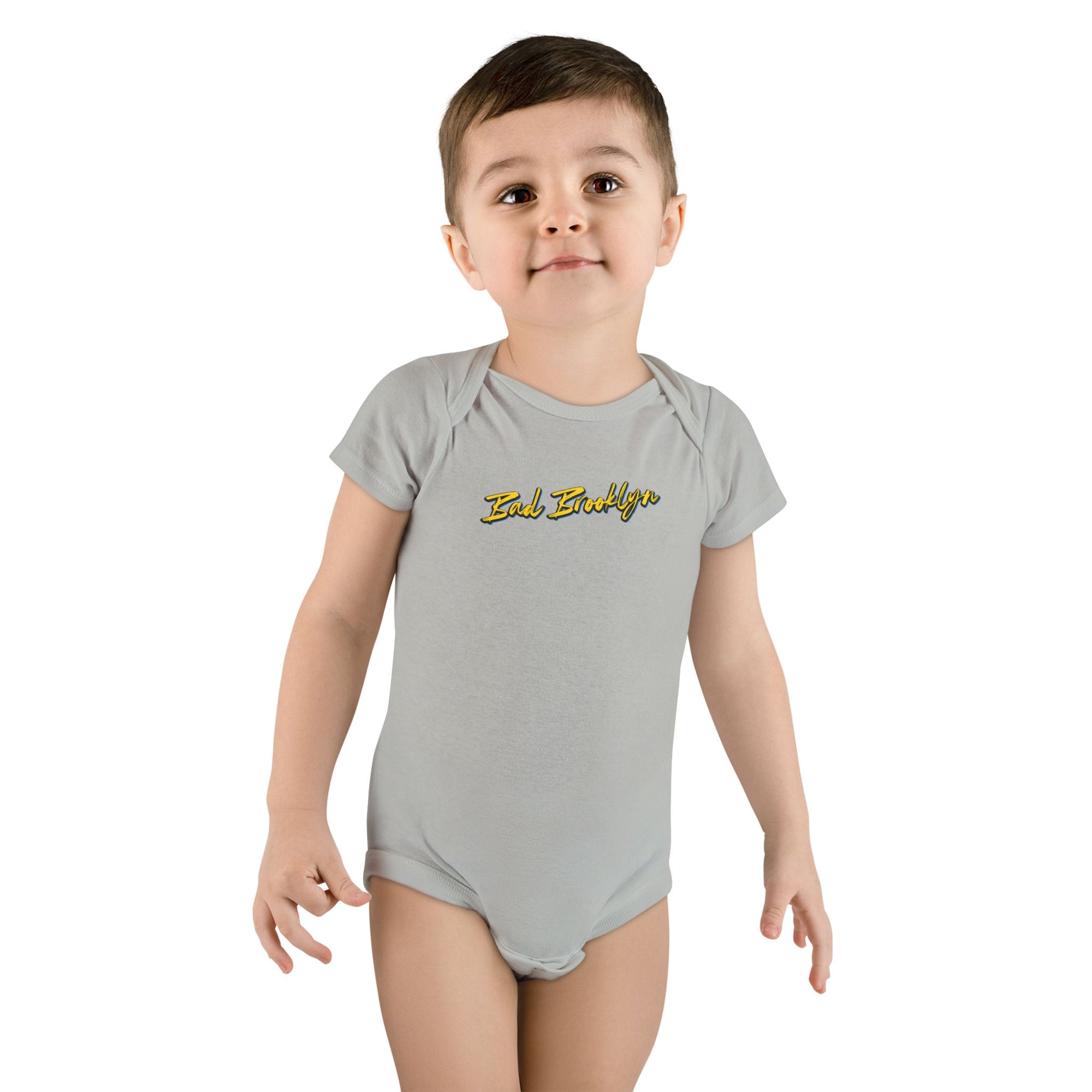BadBrooklyn Bridge Vibes Short Sleeve Baby Onesie