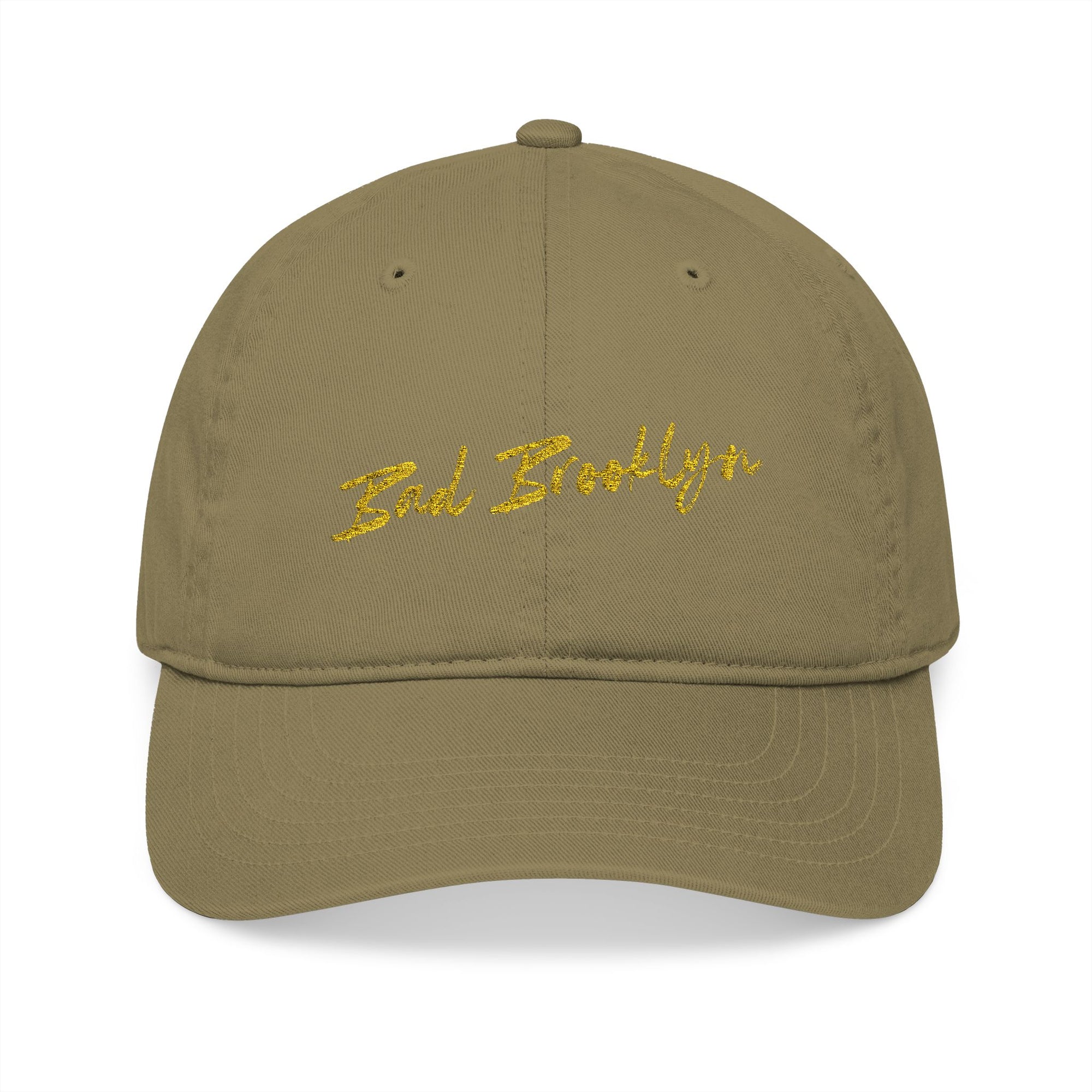 BadBrooklyn Gold Classic Embroidered Baseball Cap
