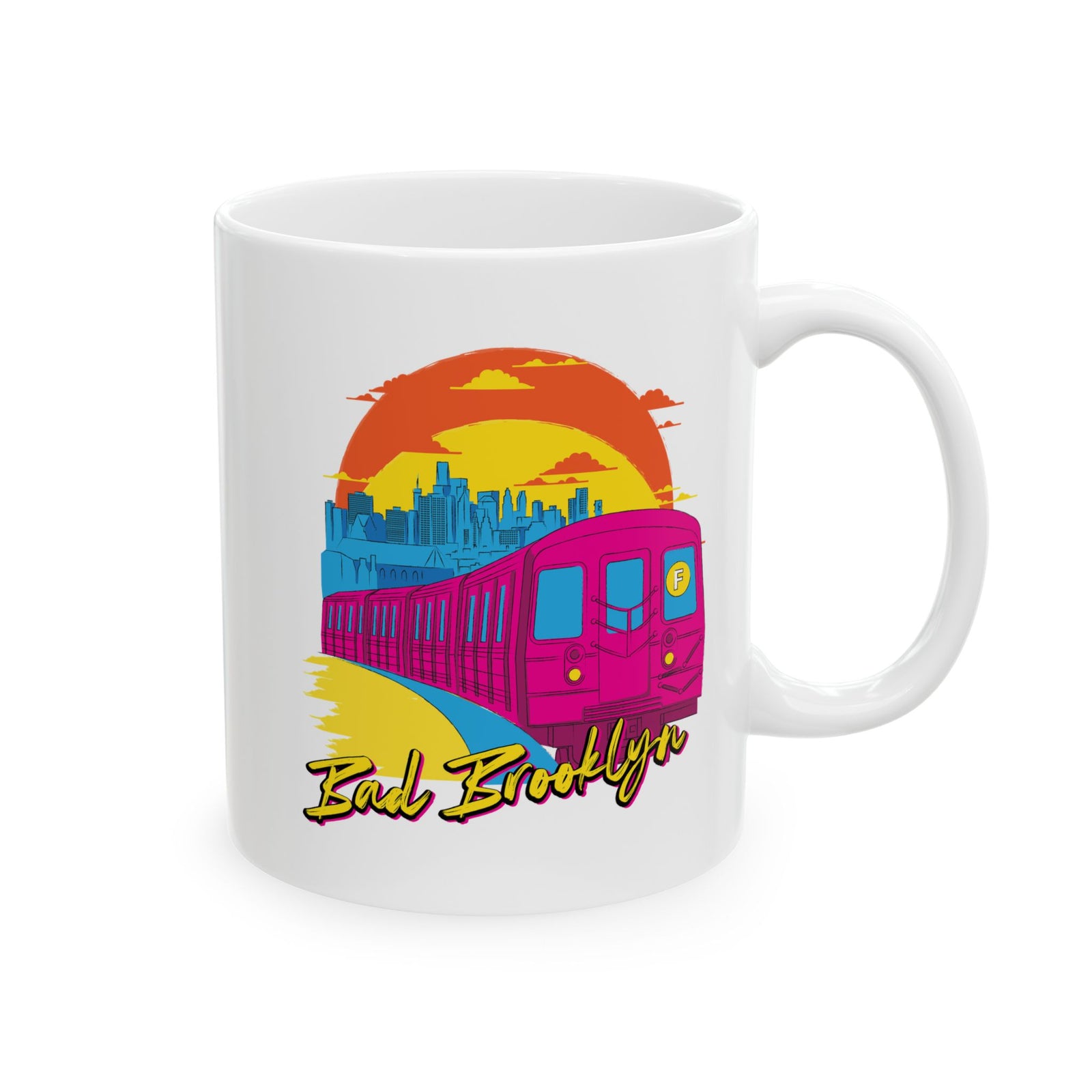 BadBrooklyn Sunset Subway Ceramic Coffee Mug