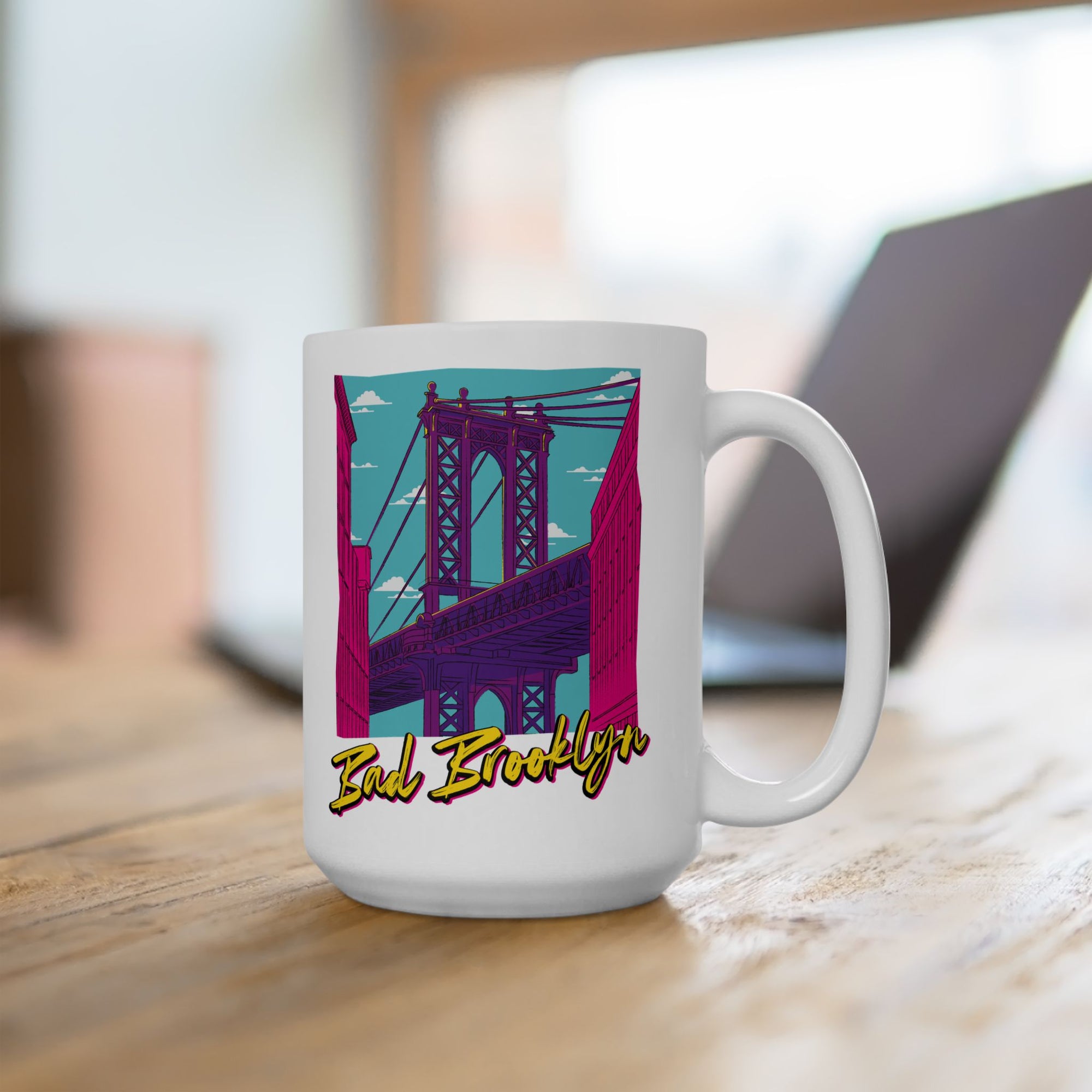 BadBrooklyn Bridge Vibes Ceramic Coffee Mug