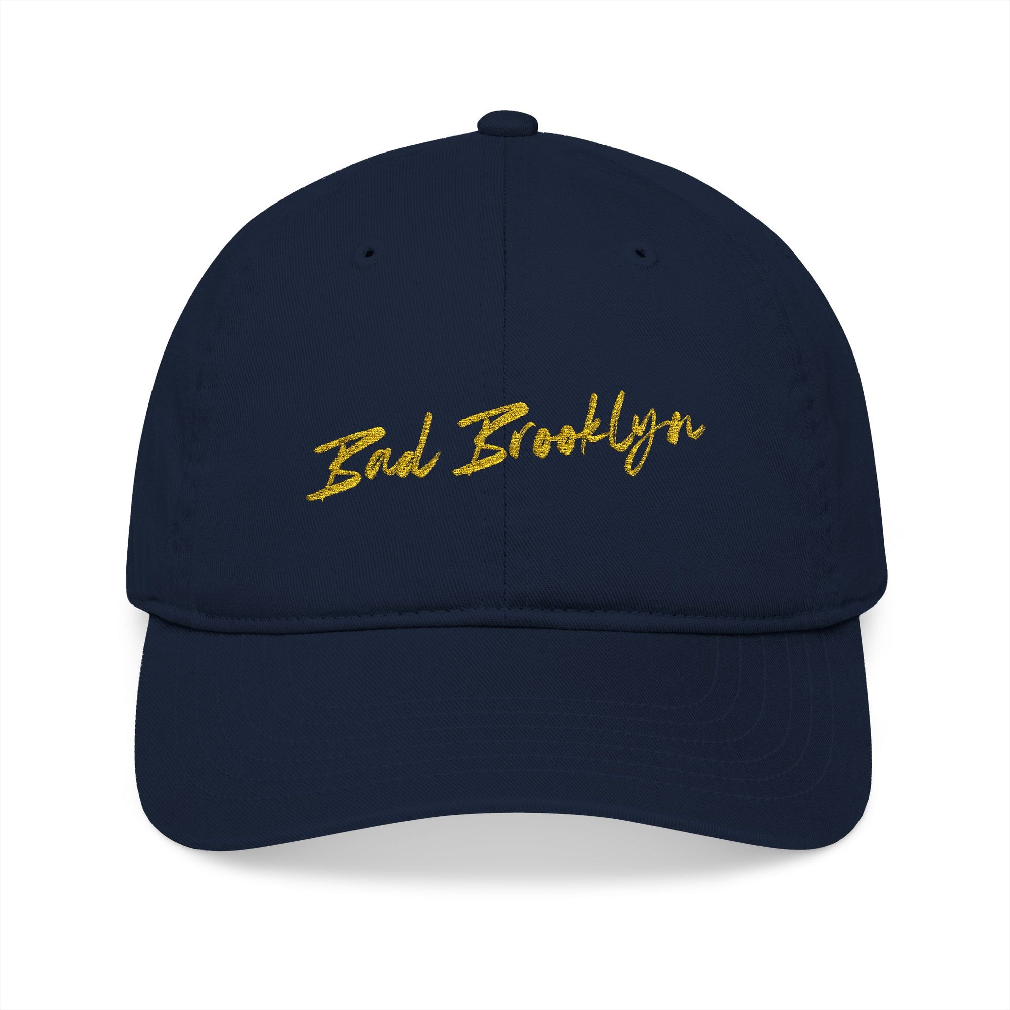 BadBrooklyn Gold Classic Embroidered Baseball Cap