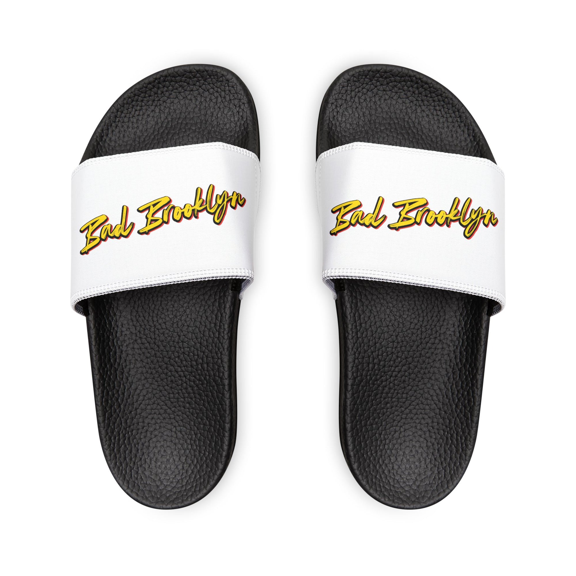 BadBrooklyn Gold Classic Slide Sandals