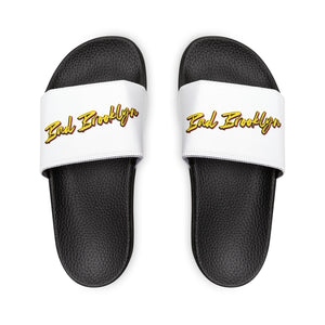 BadBrooklyn Gold Classic Slide Sandals