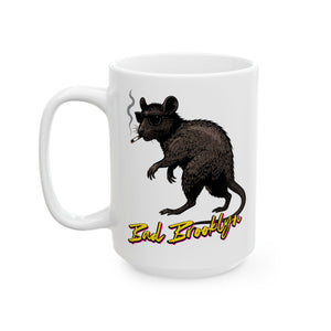 BadBrooklyn Street Rat Smoking Ceramic Coffee Mug