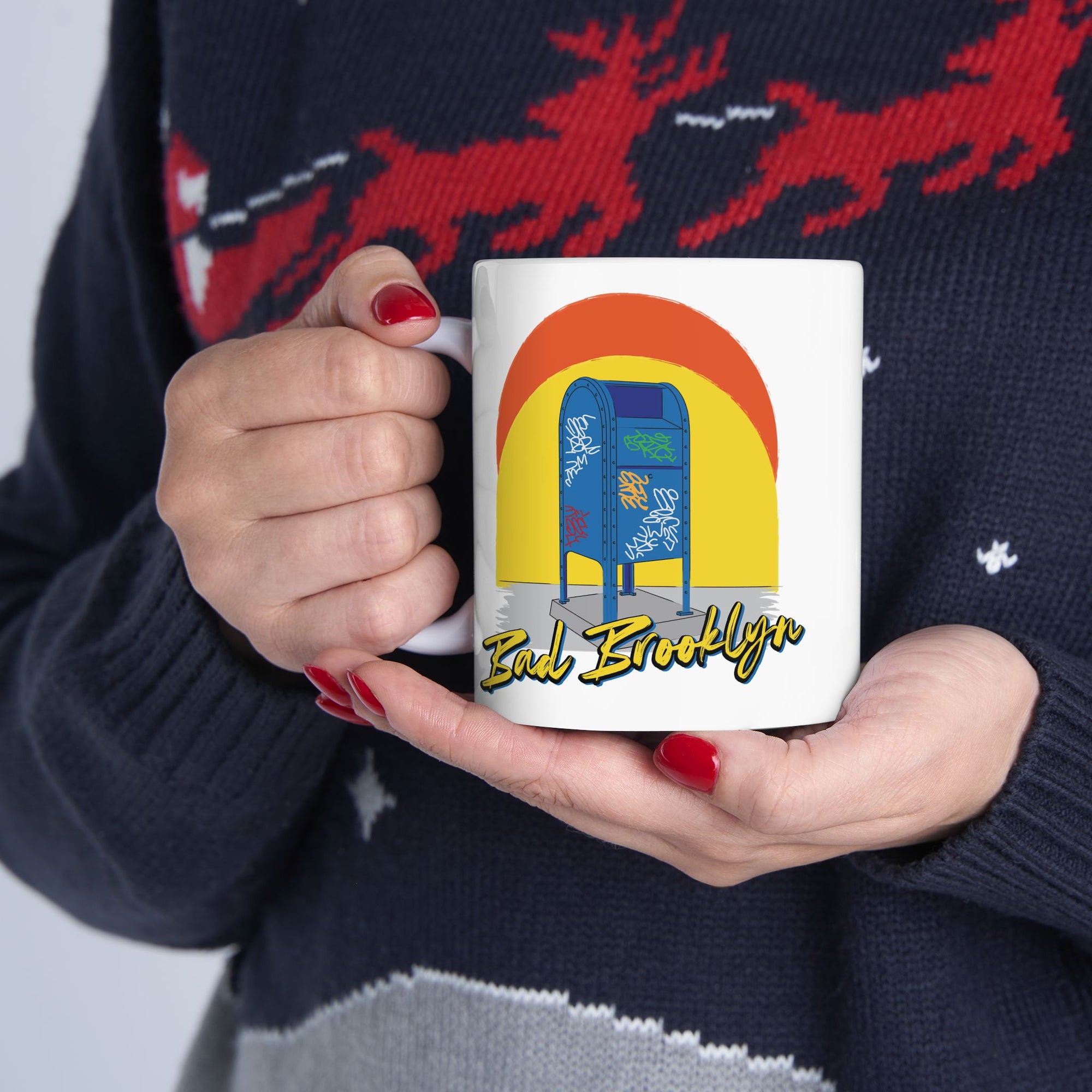 BadBrooklyn Mailbox Graffiti Ceramic Coffee Mug