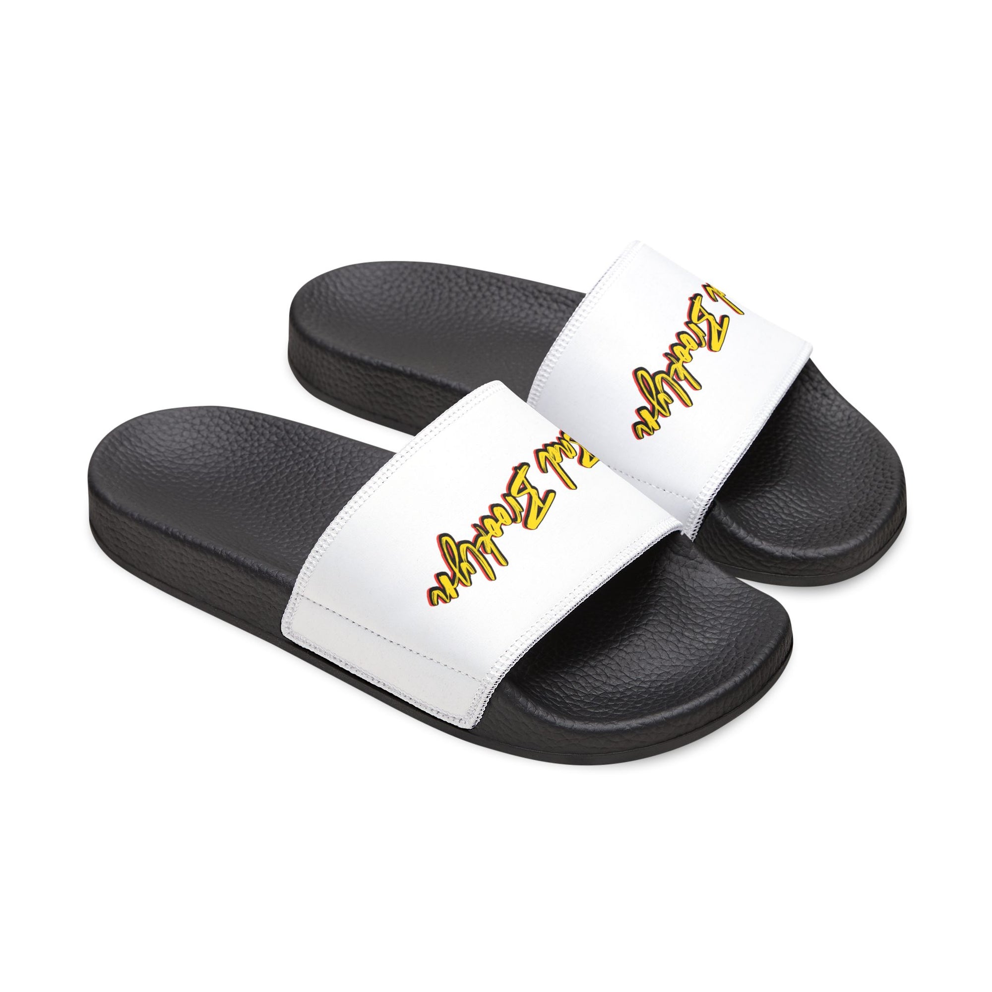 BadBrooklyn Gold Classic Slide Sandals