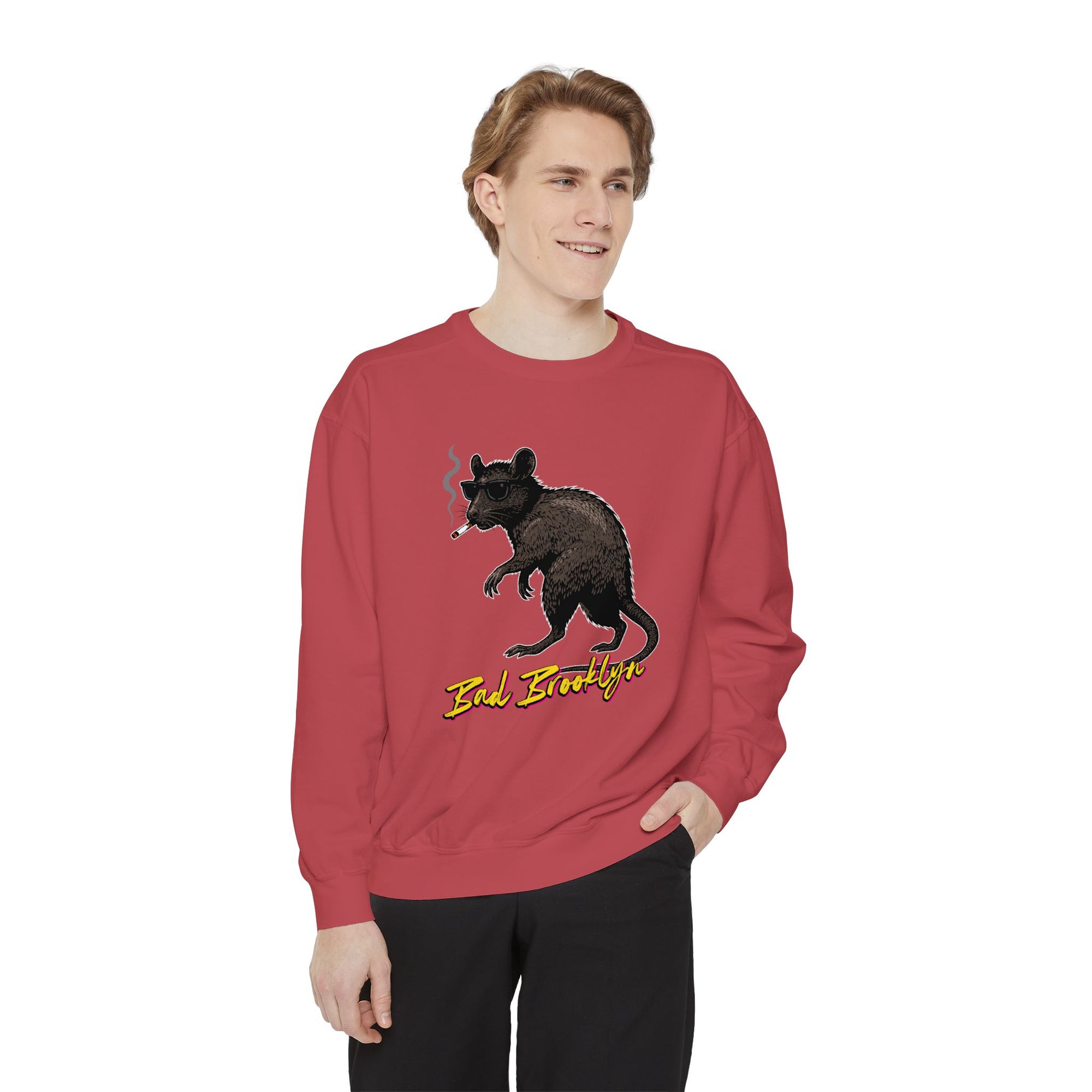 BadBrooklyn Street Rat Smoking Premium Sweatshirt