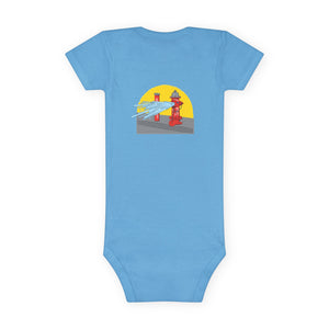 BadBrooklyn Fire Hydrant Short Sleeve Baby Onesie