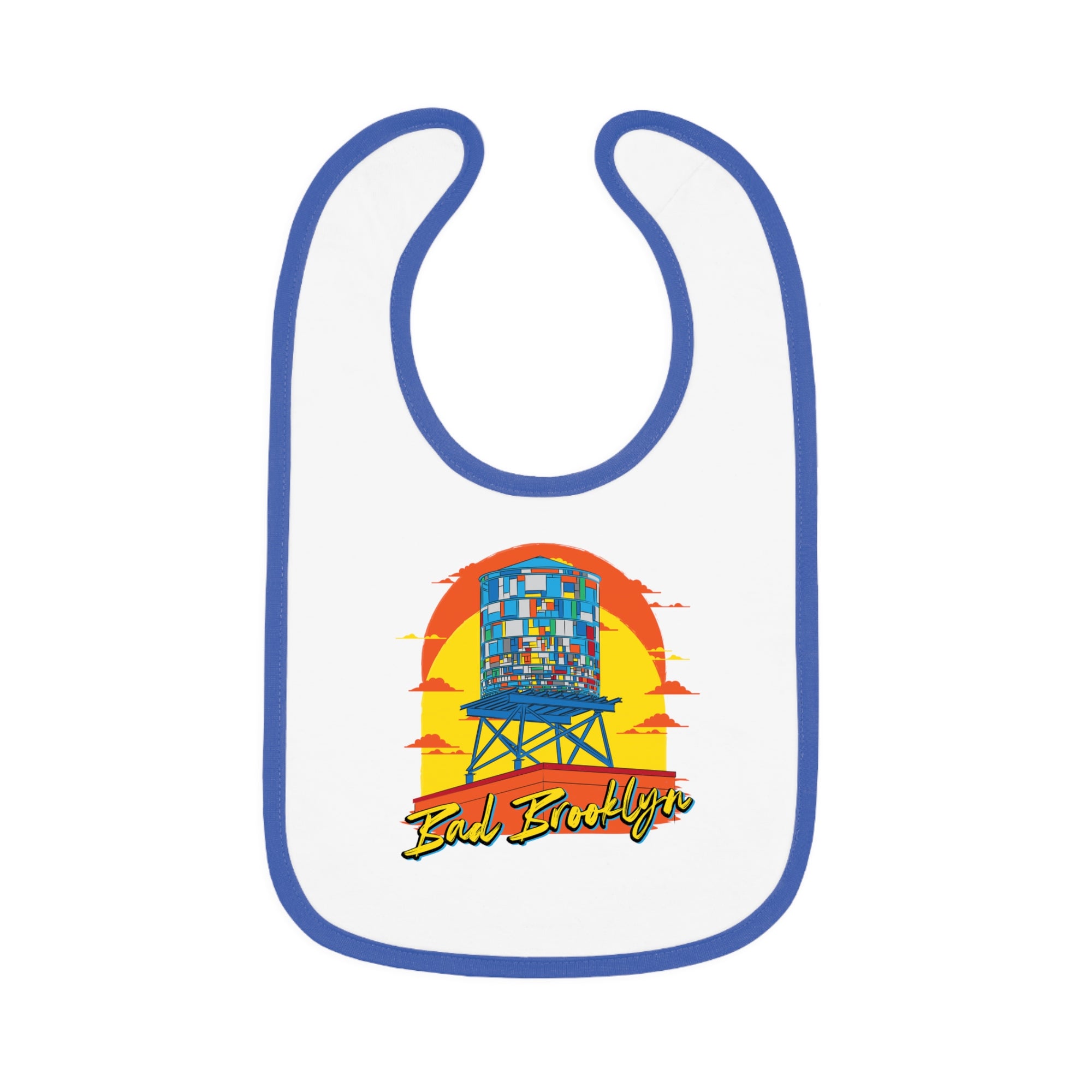 BadBrooklyn Water Tower Sunset Baby Bib