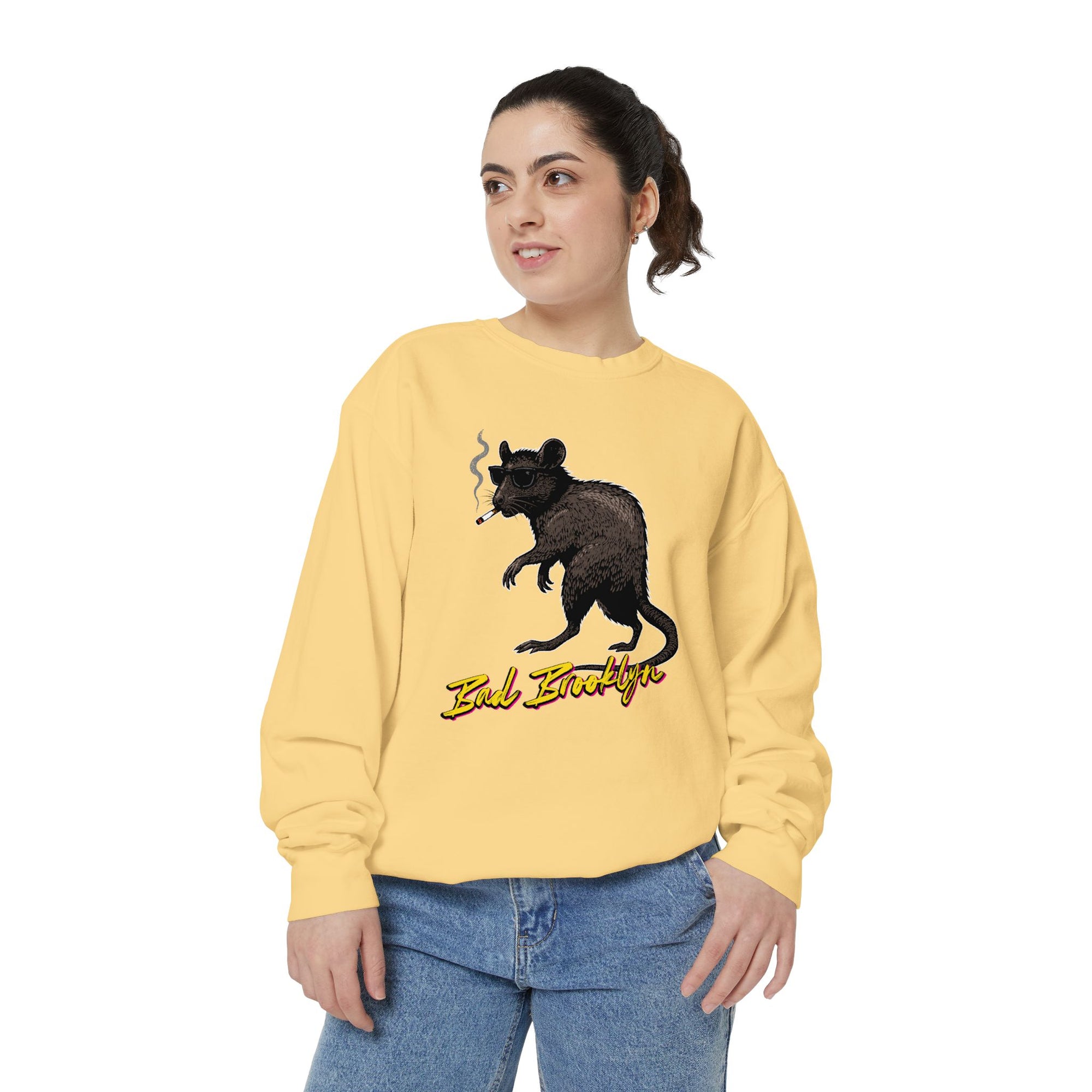 BadBrooklyn Street Rat Smoking Premium Sweatshirt