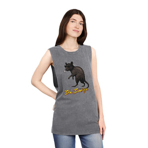 BadBrooklyn Street Rat Smoking Stonewash Tank