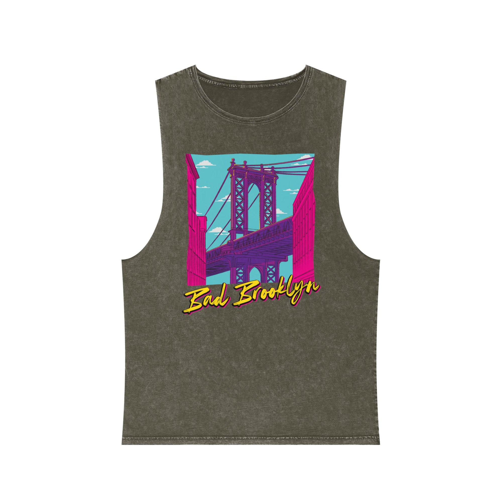 BadBrooklyn Bridge Vibes Stonewash Tank