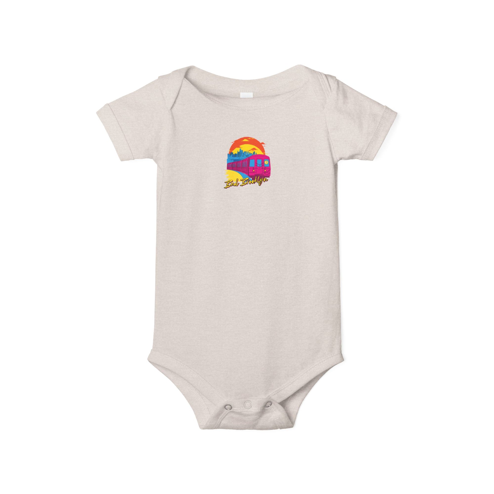 BadBrooklyn Sunset Subway Baby Infant Jersey Bodysuit