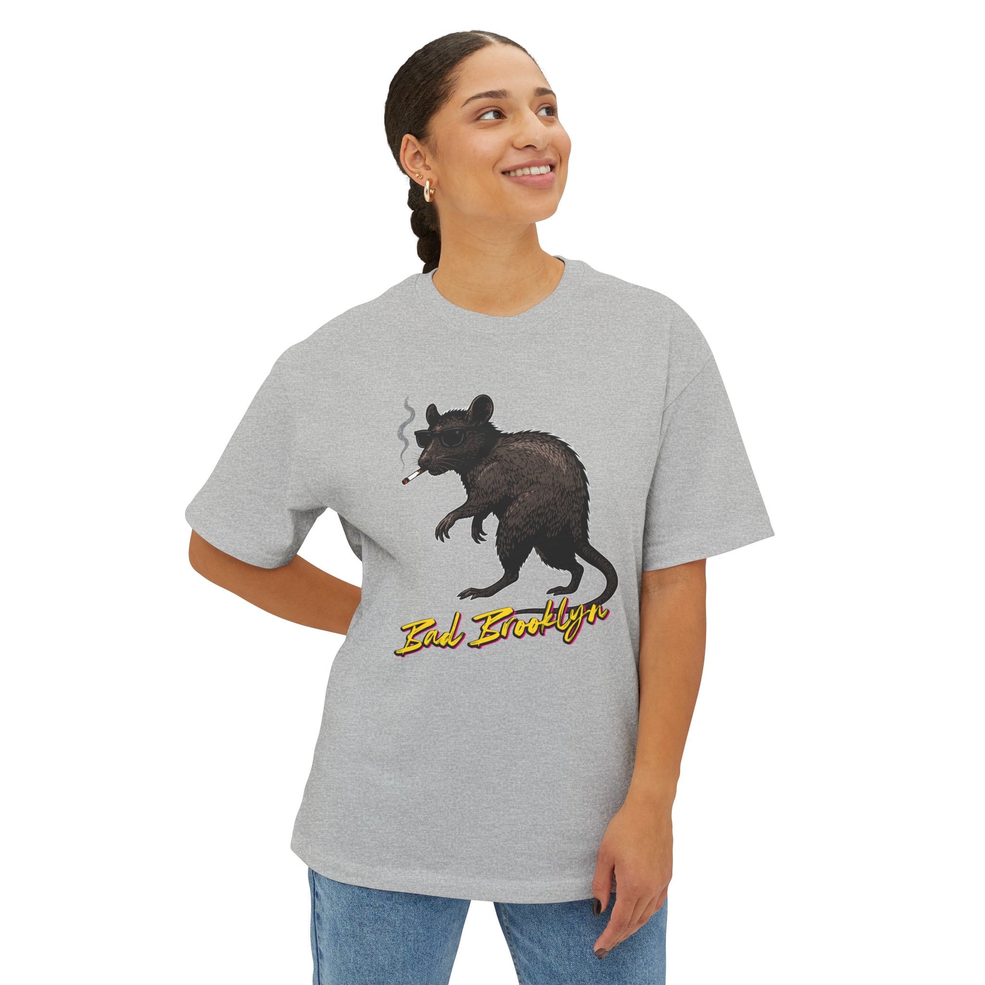 BadBrooklyn Street Rat Smoking Graphic Shirt