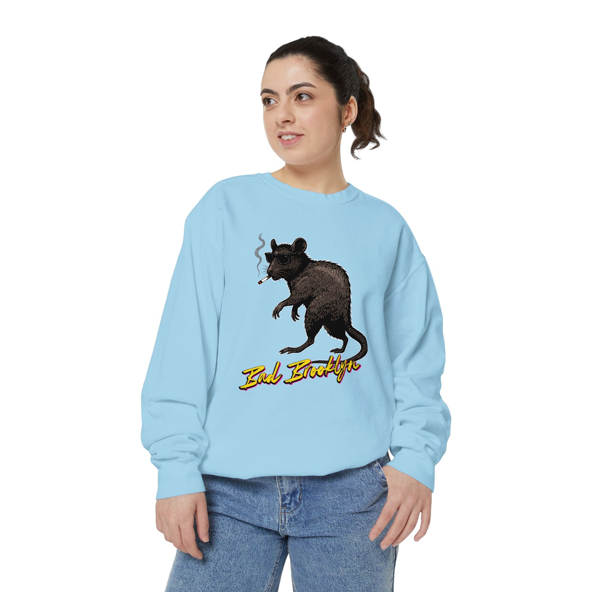 BadBrooklyn Street Rat Smoking Premium Sweatshirt