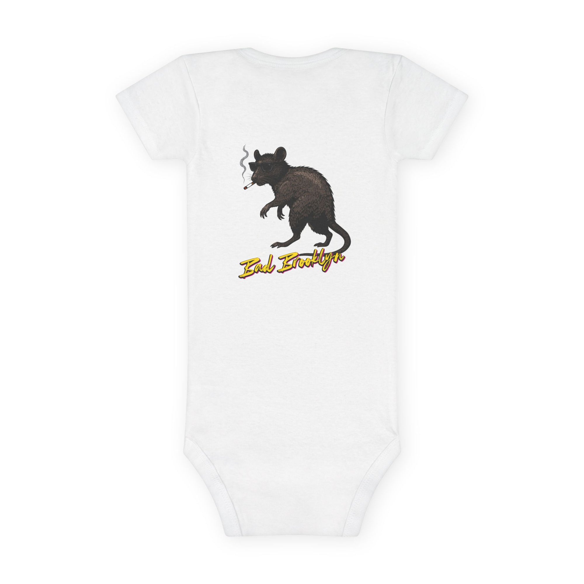 BadBrooklyn Street Rat Short Sleeve Baby Onesie