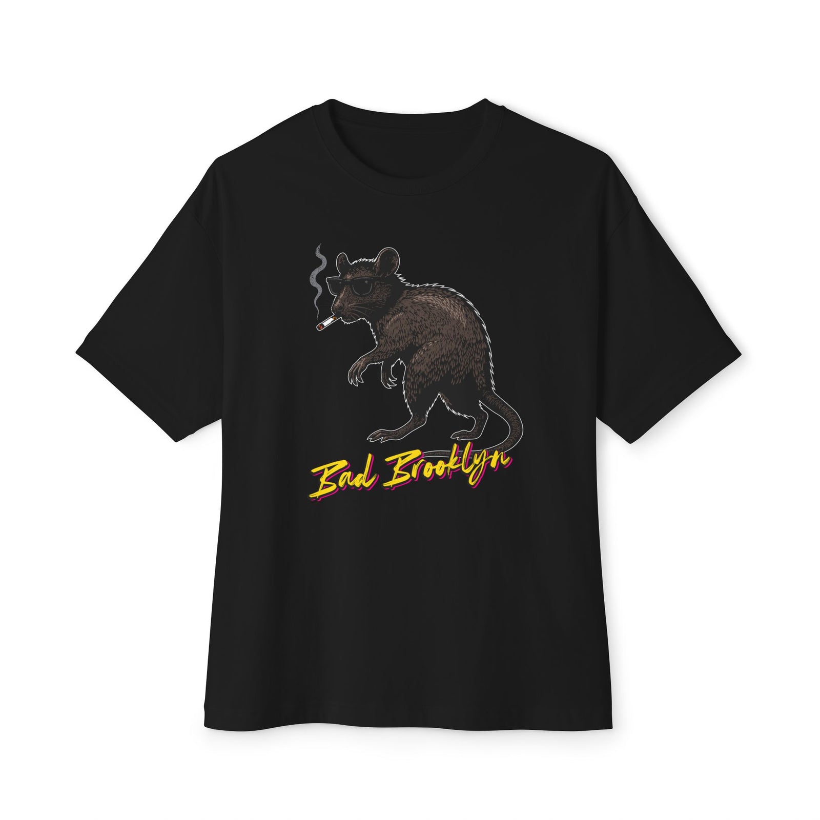 BadBrooklyn Street Rat Smoking Graphic Shirt