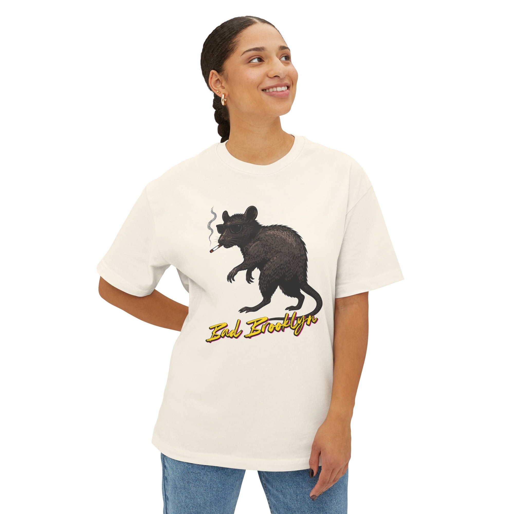 BadBrooklyn Street Rat Smoking Graphic Shirt