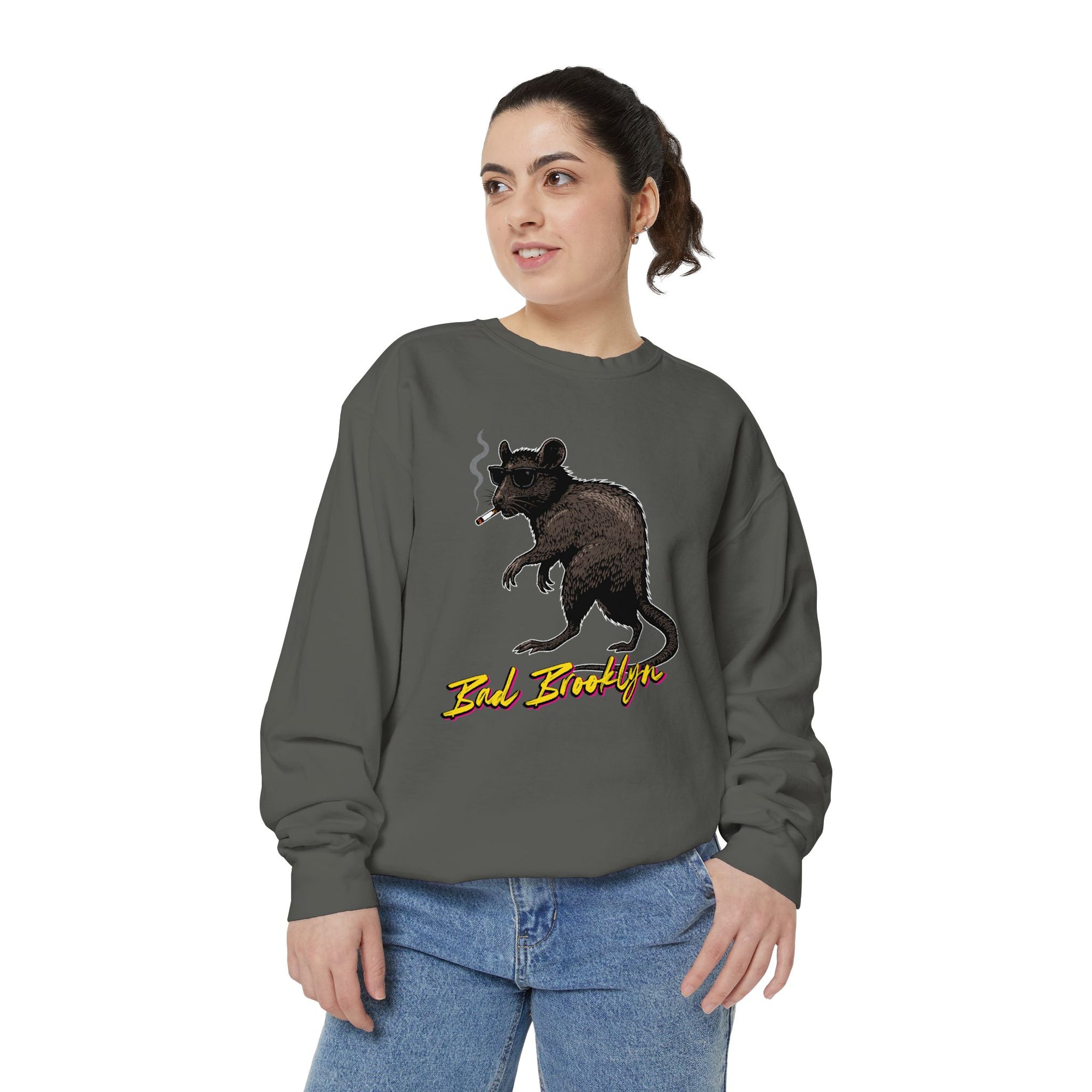 BadBrooklyn Street Rat Smoking Premium Sweatshirt