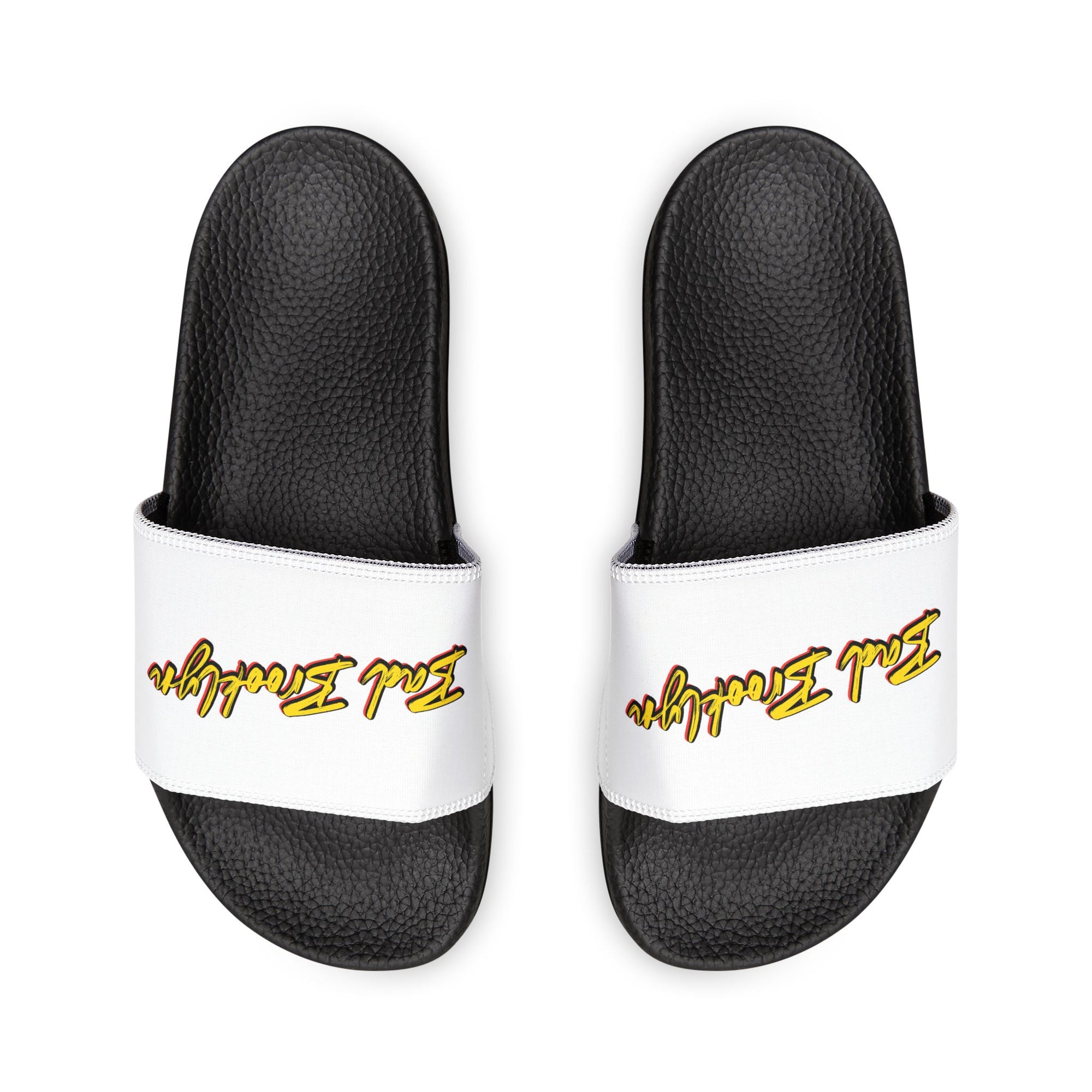 BadBrooklyn Gold Classic Slide Sandals