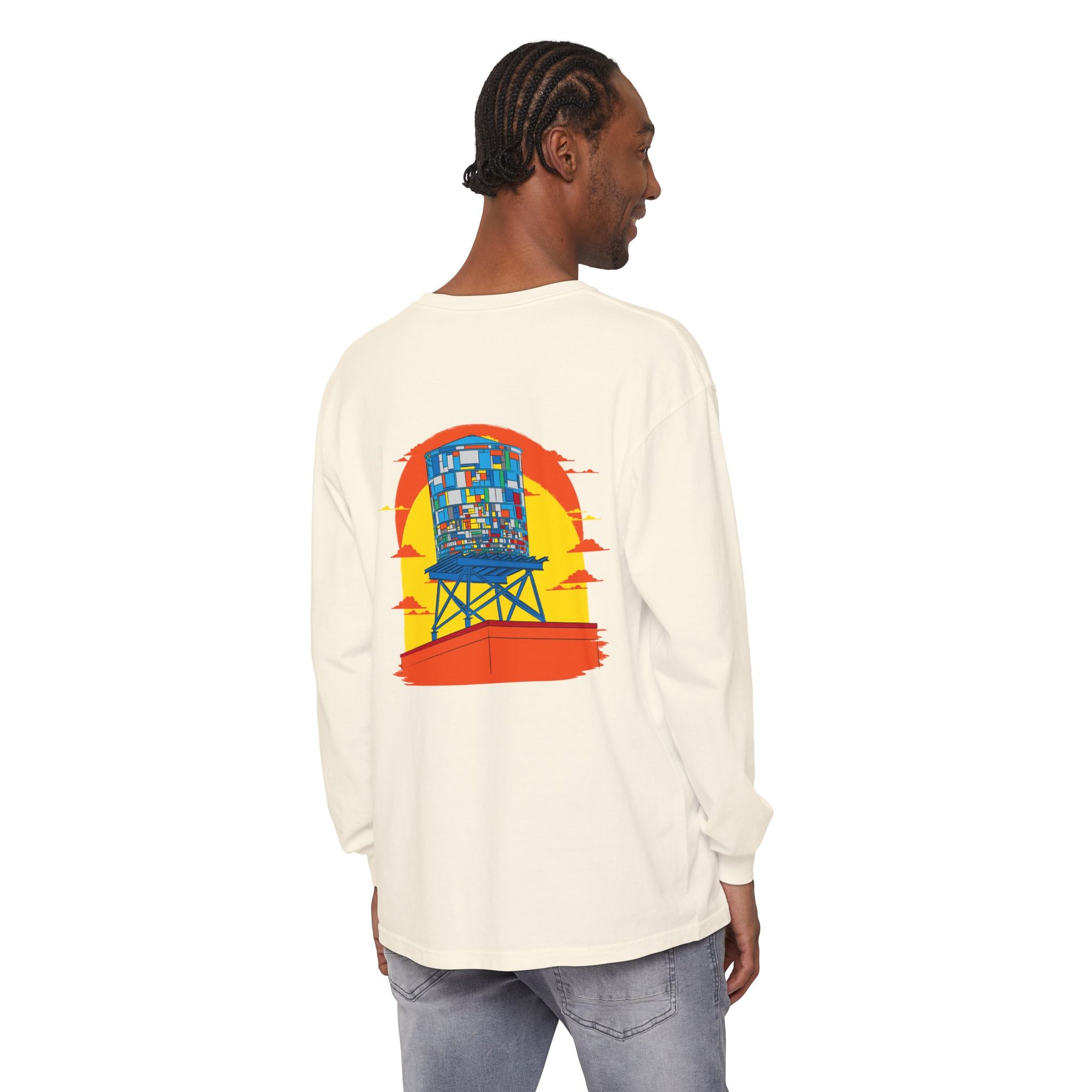 BadBrooklyn Water Tower Sunset Premium Sweatshirt