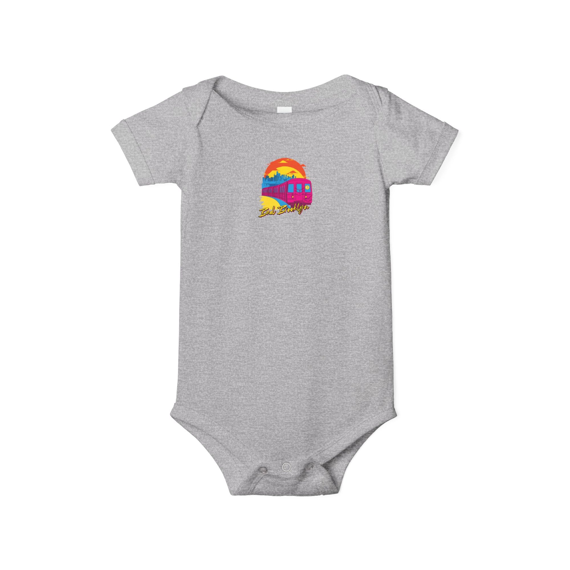 BadBrooklyn Sunset Subway Baby Infant Jersey Bodysuit