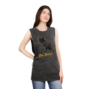 BadBrooklyn Street Rat Smoking Stonewash Tank