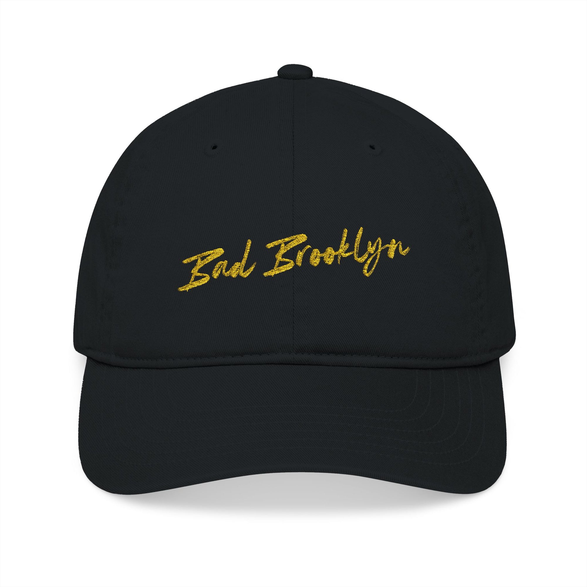 BadBrooklyn Gold Classic Embroidered Baseball Cap