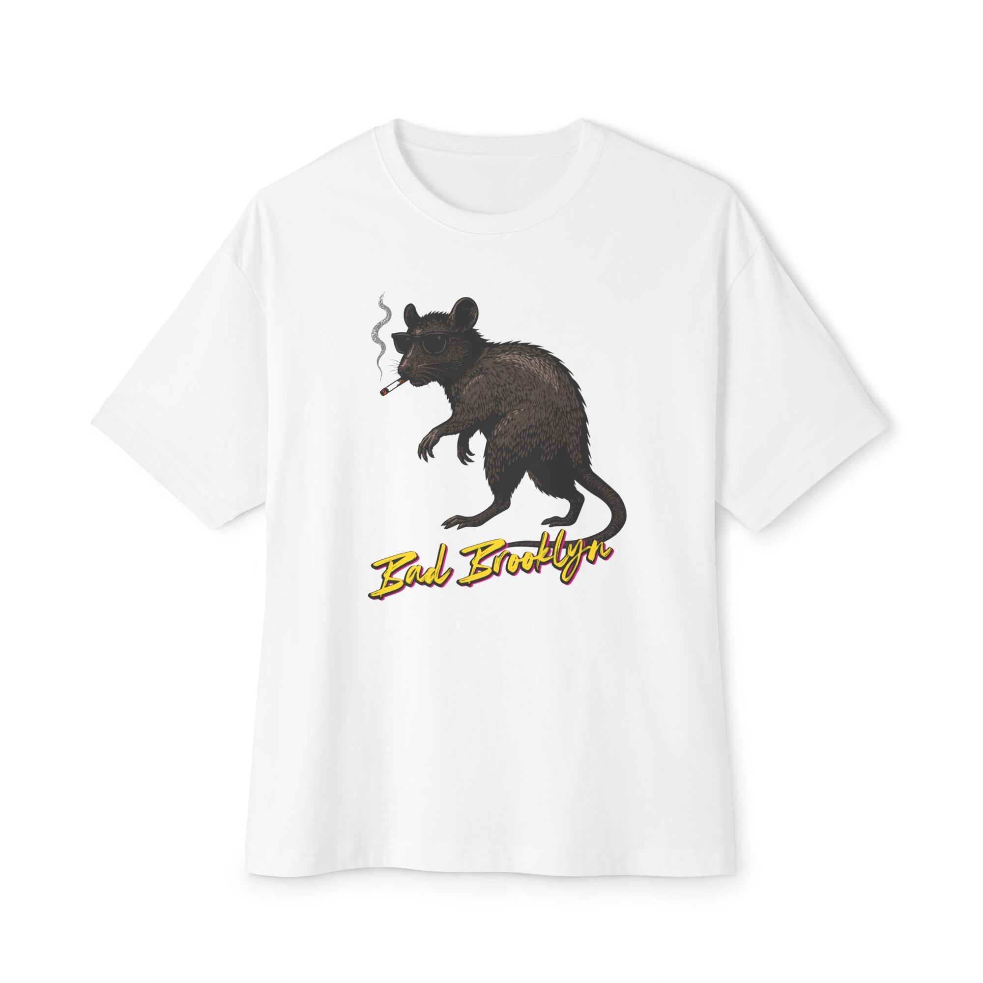 BadBrooklyn Street Rat Smoking Graphic Shirt